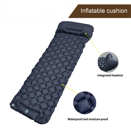 Ultralight Foot-Press Inflatable Sleeping Pad – Compact Waterproof Camping Air Mattress (800g, 2600cm³) for Solo Hiking & Backpacking