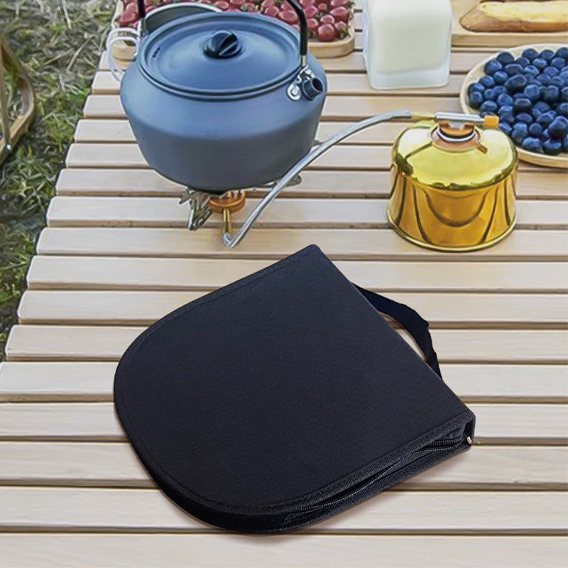 Outdoor Camping Picnic Cookware Bag – Portable Stainless Steel Tableware Organizer for Hiking & Travel