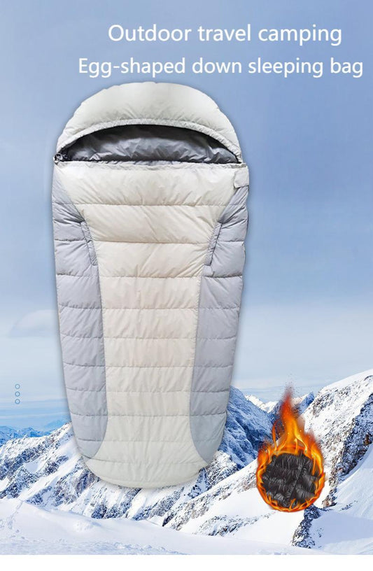 Ultralight Egg-shaped Down Sleeping Bag – White Duck Down, Splicable Ultralight Sleeping Bag for Camping, Hiking, Nap, Outdoor Use