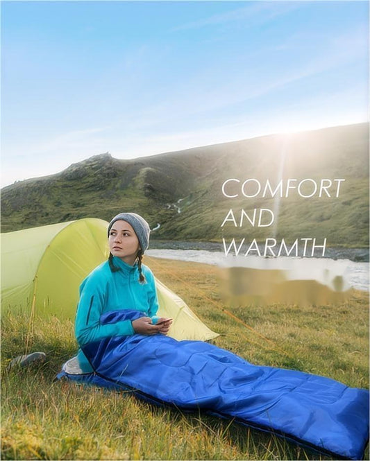 Outdoor camping sleeping bag, thickened adult hollow cotton winter sleeping bag, envelope sleeping bag