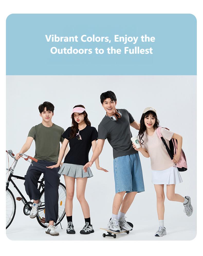 Summer Ice Silk Quick Dry T-Shirt Unisex Short Sleeve Lightweight Breathable Sports Top for Running & Fitness