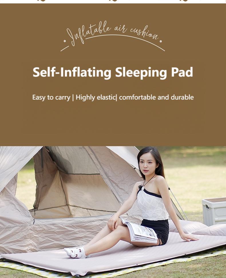 New Outdoor Camping Self-Inflating Sleeping Pad – Double Air Mattress for Tents & Hiking