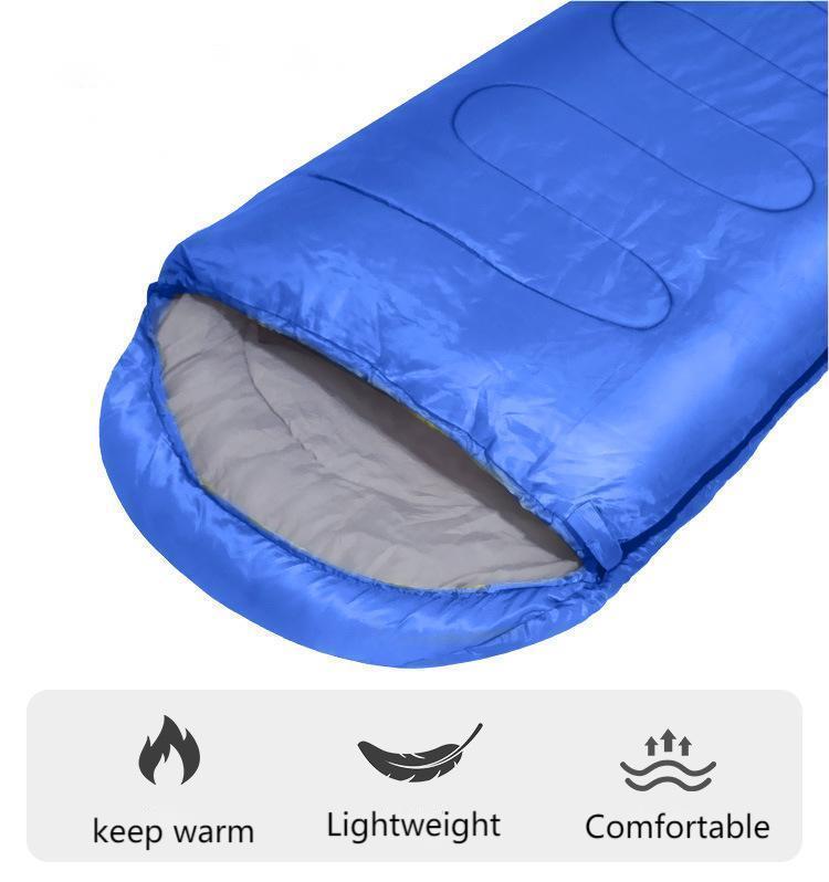 Outdoor camping sleeping bag, thickened adult hollow cotton winter sleeping bag, envelope sleeping bag