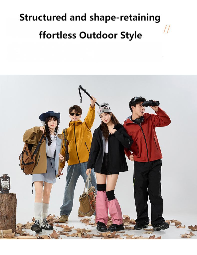 Unisex Lightweight Hard Shell Jacket – Windproof & Waterproof for Hiking, Trekking & Outdoor
