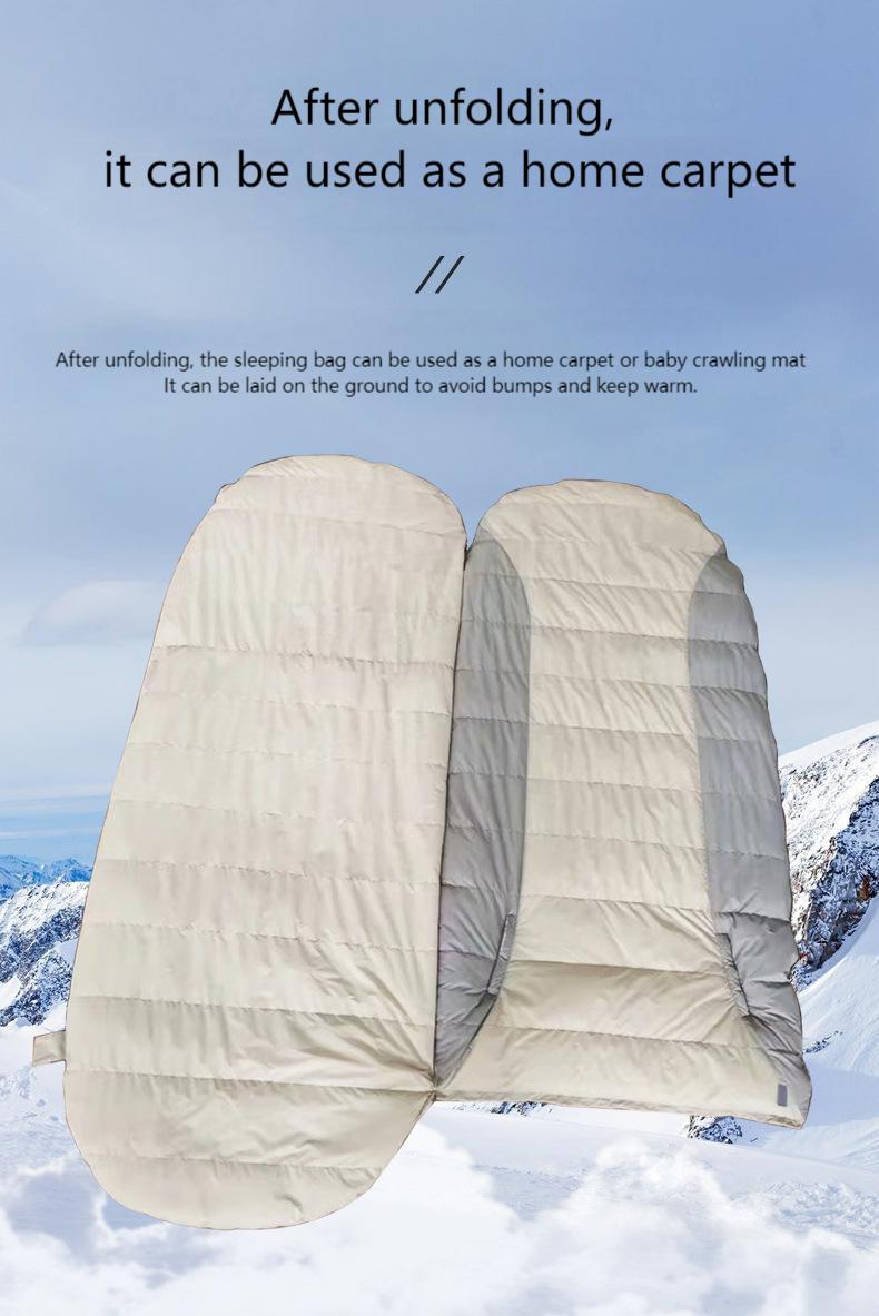 Ultralight Egg-shaped Down Sleeping Bag – White Duck Down, Splicable Ultralight Sleeping Bag for Camping, Hiking, Nap, Outdoor Use