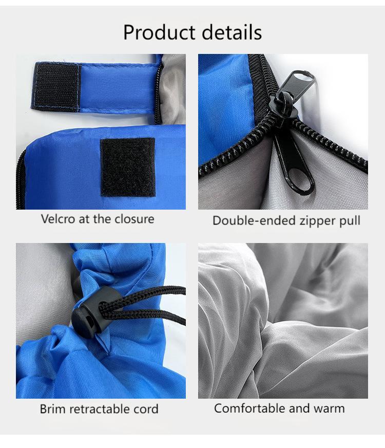 Outdoor camping sleeping bag, thickened adult hollow cotton winter sleeping bag, envelope sleeping bag