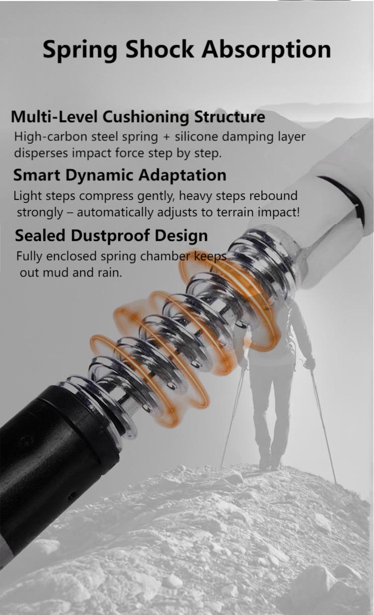 Adjustable Aluminum Trekking Pole – Lightweight Hiking & Walking Stick with Ergonomic Grip