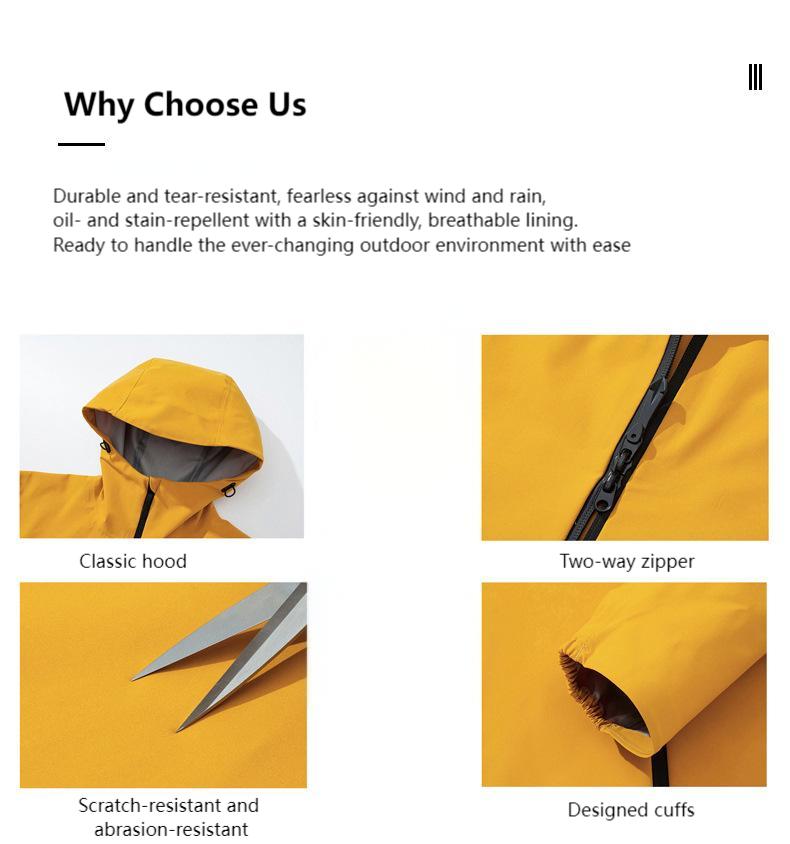 Unisex Lightweight Hard Shell Jacket – Windproof & Waterproof for Hiking, Trekking & Outdoor