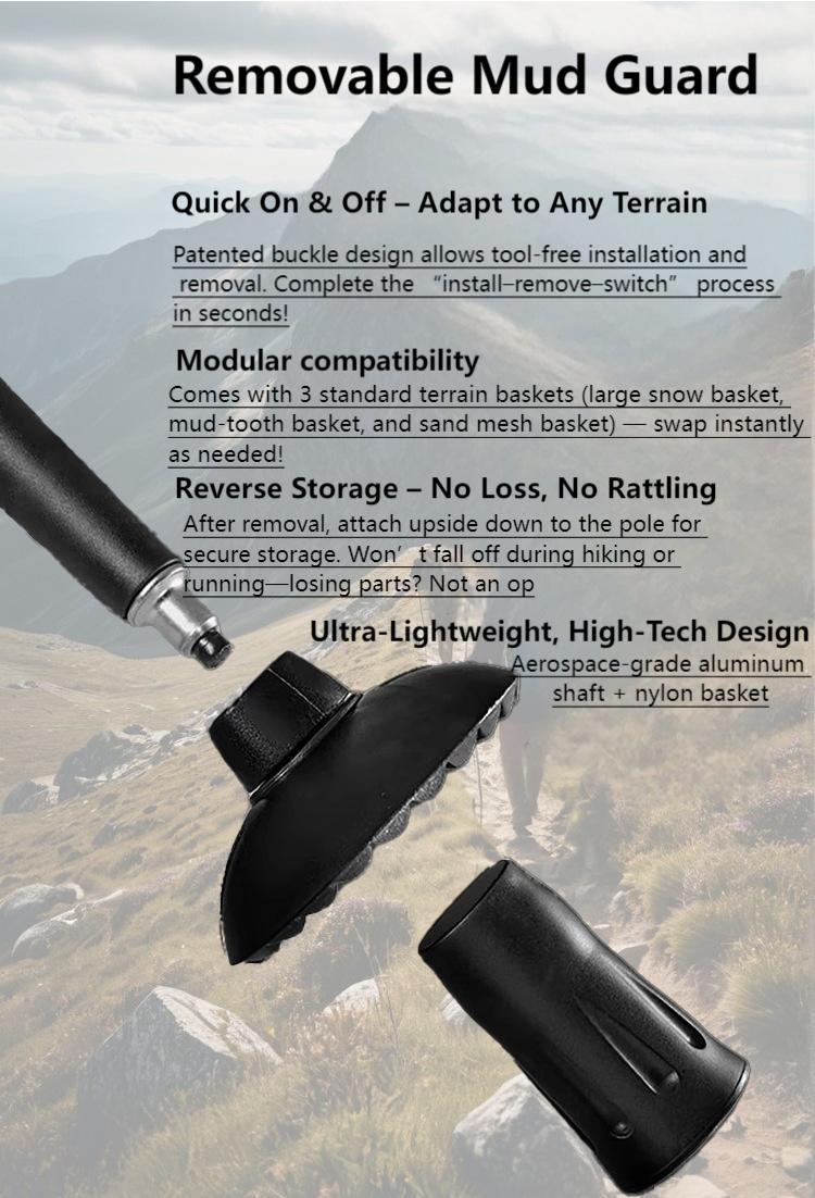 Adjustable Aluminum Trekking Pole – Lightweight Hiking & Walking Stick with Ergonomic Grip