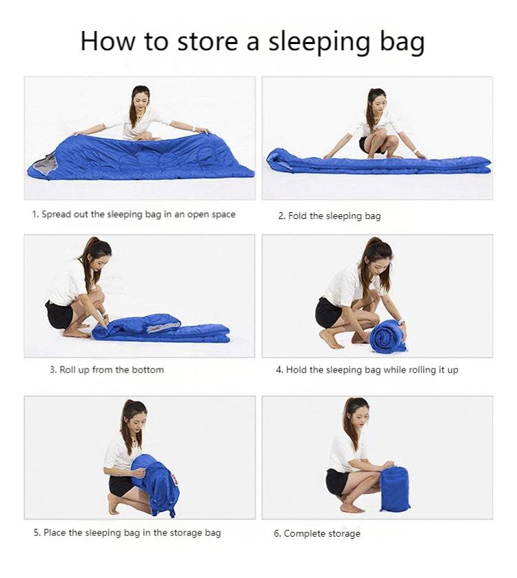 Outdoor camping sleeping bag, thickened adult hollow cotton winter sleeping bag, envelope sleeping bag