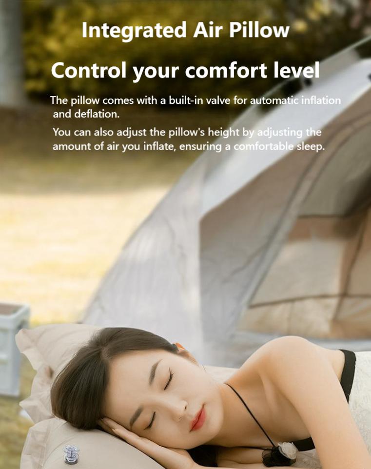 New Outdoor Camping Self-Inflating Sleeping Pad – Double Air Mattress for Tents & Hiking