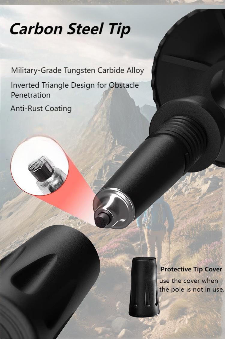 Adjustable Aluminum Trekking Pole – Lightweight Hiking & Walking Stick with Ergonomic Grip
