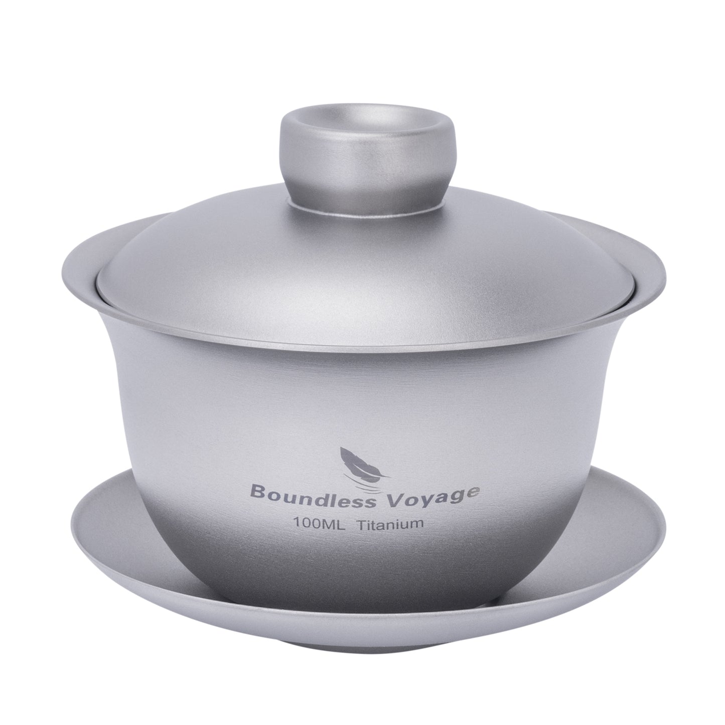 Boundless Voyage Titanium Double-Walled Teapot Chinese Traditional Three-talent Covered Bowl Triad Lid Bowl Kung Fu Gaiwan Anti-Scalding Tea Bowl Tea Set
