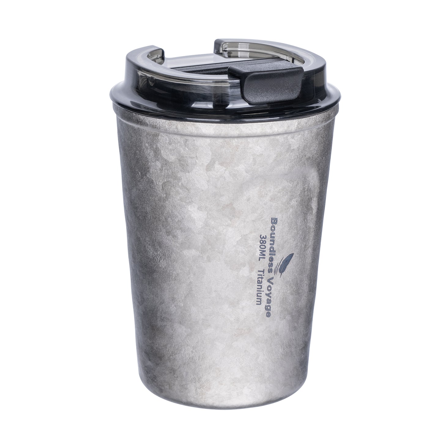 Boundless Voyage Titanium Thermos Bottle with Lid Double-Walled Insulated Water Mug 380ml