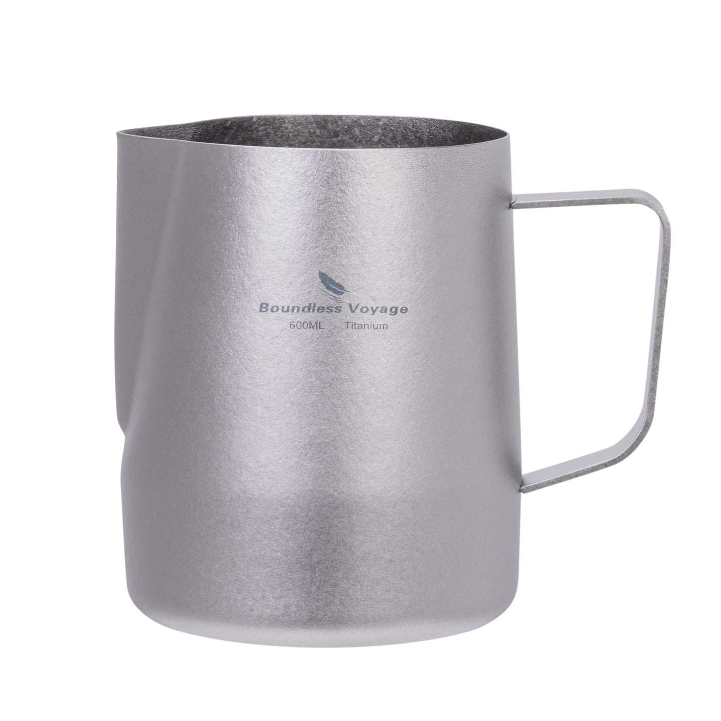 Boundless Voyage Titanium Espresso Steaming Pitcher Titanium Milk Frother Cup Barista Latte Art Round Spout Milk Jug Coffee Cup