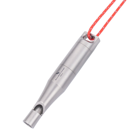 Boundless Voyage Titanium Emergency Whistle – Eco-Friendly TA1 Titanium Survival Safety Whistle with Lanyard | Loud, Lightweight & Durable for Camping, Hiking & Outdoor Sports