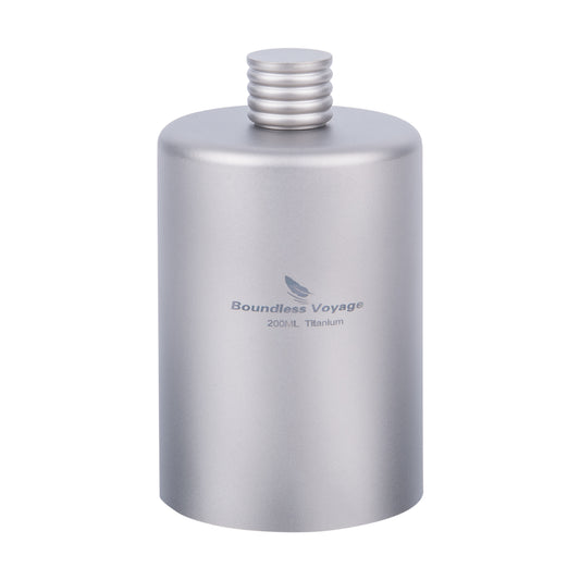 Boundless Voyage 200ml Titanium Pocket Flagon – Portable Camping Flask, Lightweight Hip Flask for Outdoor Adventures, Picnics, & Sports