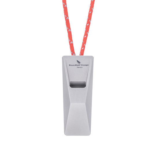 Boundless Voyage Titanium Whistle Emergency Survival Safety Whistles with Lanyard Loud for Outdoor Camping Hiking Coaches Training Sports Keychain Whistle