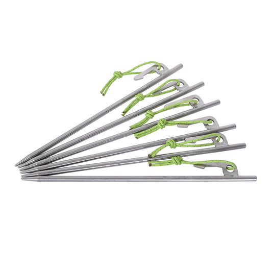 Camping Titanium Tent Stakes 20cm Outdoor Hiking Climbing Tent Nails Pegs Accessories for Hard Soil