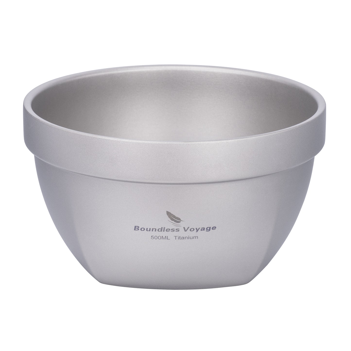Boundless Voyage 500ml Double Walled Titanium Bowl Oatmeal Food Rice Soup Bowl Ultralight Portable Tableware Outdoor Camping Metal Bowl