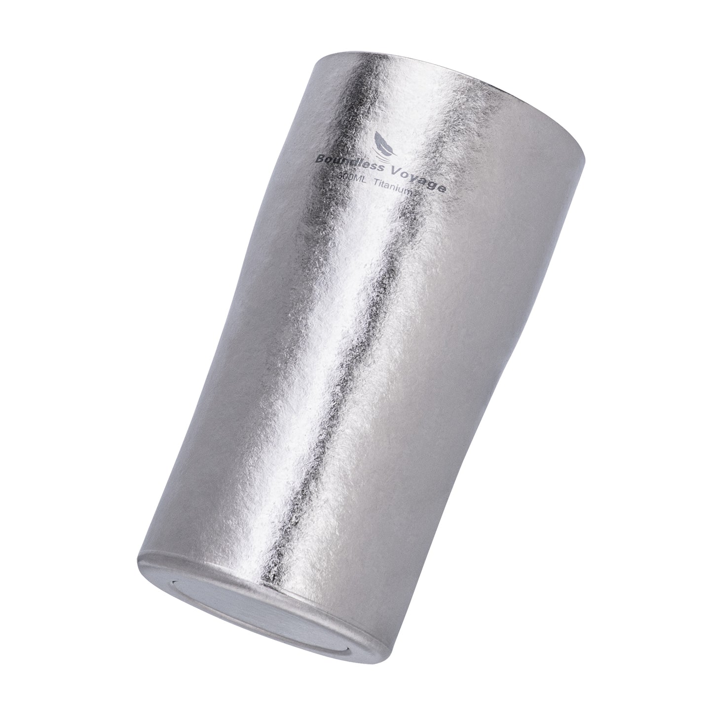 Boundless Voyage Titanium Double-Walled Beer Cup Ultralight Coffee Tea Juicy Cups for Home Outdoor Camping Picnic 300ml Crystallized Finish