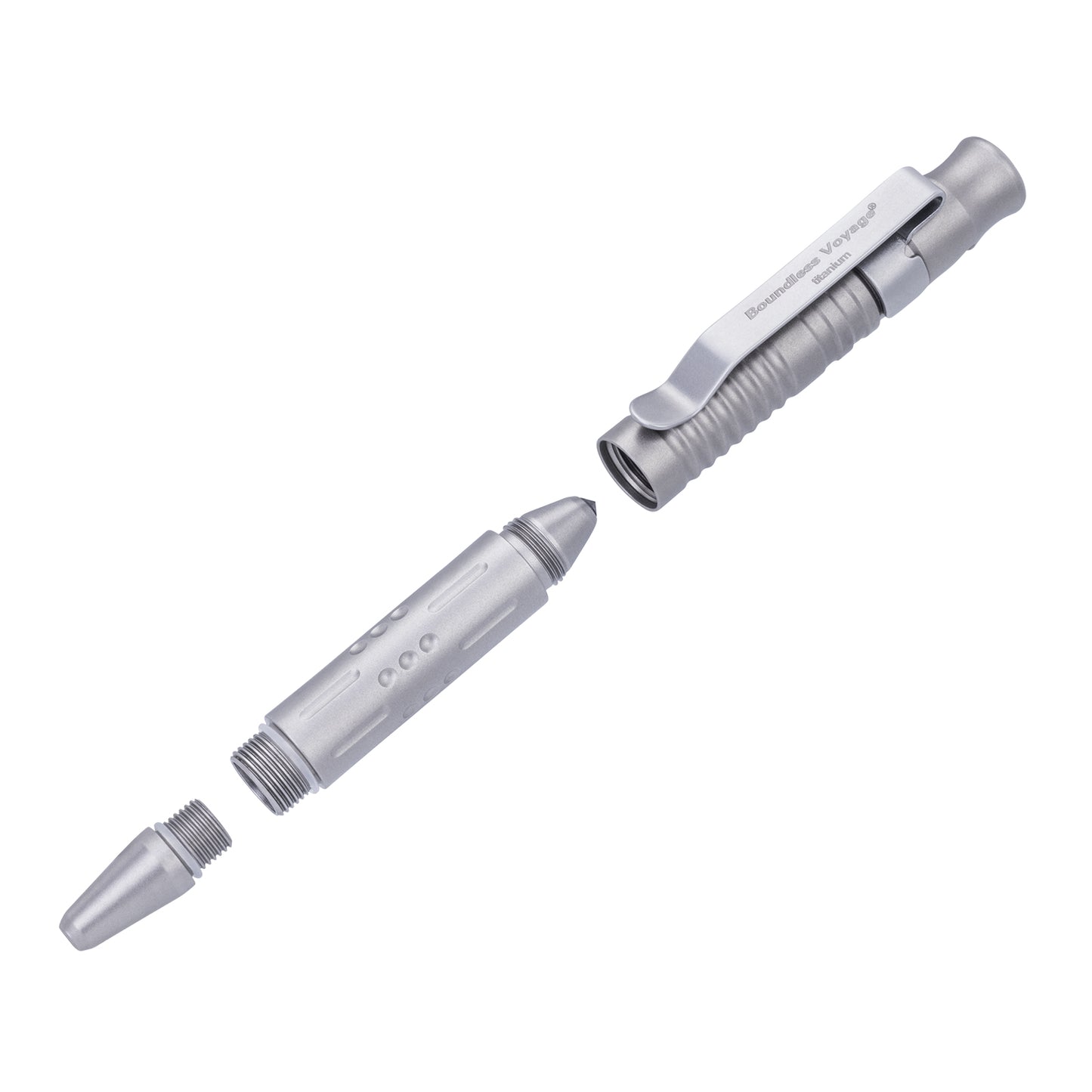 Boundless Voyage Titanium Multifunctional Pen 3-in-1 Outdoor Whistle + Car Window Breaker + Survival Self-Defense Tool