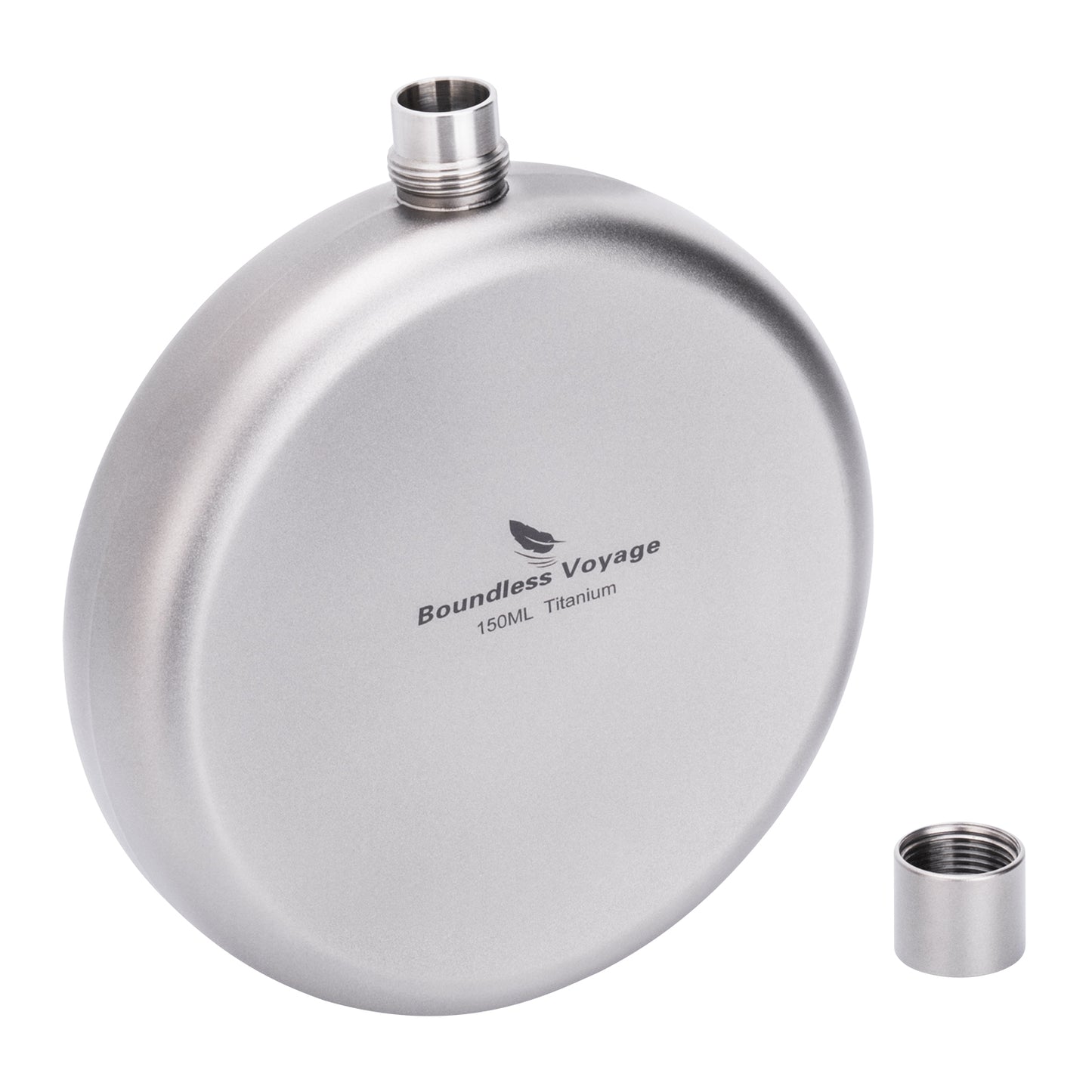 Boundless Voyage Camping Titanium Hip Flask Portable Round Wine Bottle With Funnel Whiskey Alcohol Drink ware Accessories