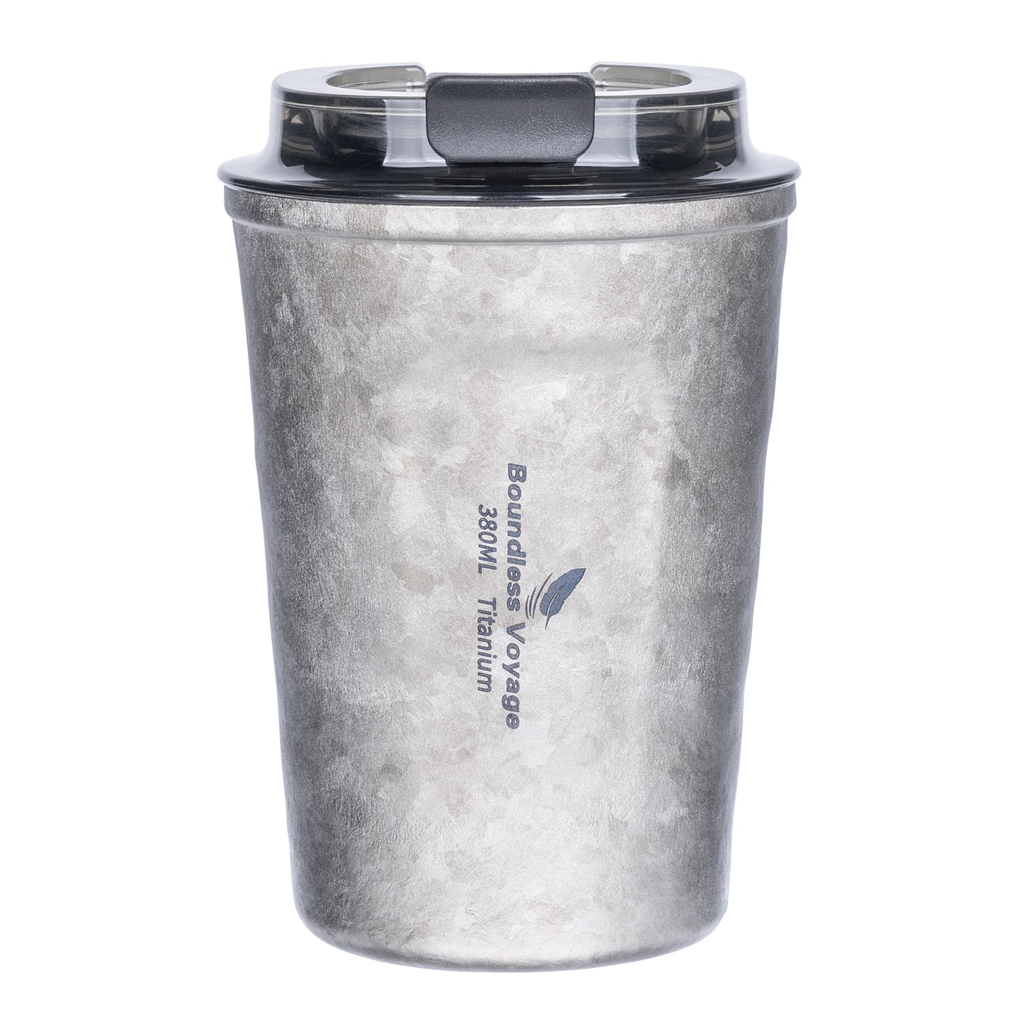 Boundless Voyage Titanium Thermos Bottle with Lid Double-Walled Insulated Water Mug 380ml