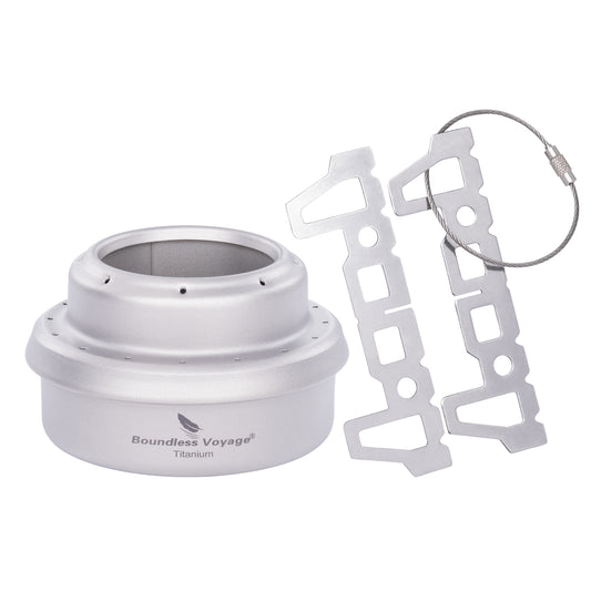 Boundless Voyage Titanium Spirit Alcohol Stove Outdoor Camping Mini Spirit Cooker Alcohol Burner for Picnic Backpacking