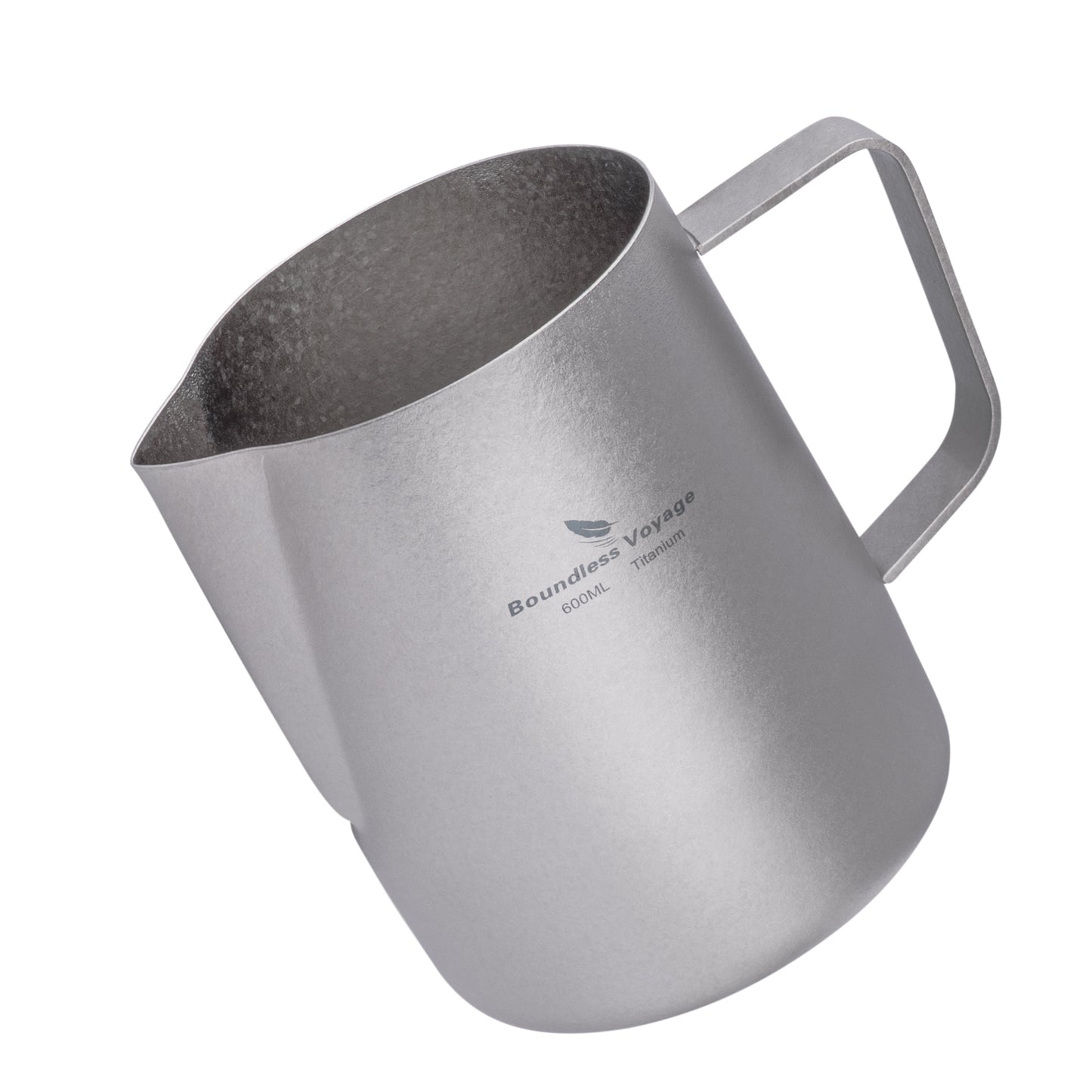 Boundless Voyage Titanium Espresso Steaming Pitcher Titanium Milk Frother Cup Barista Latte Art Round Spout Milk Jug Coffee Cup