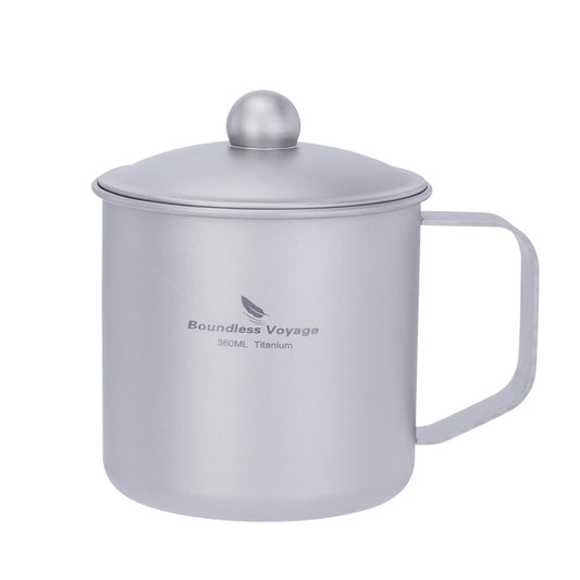 Boundless Voyage Titanium Camping Mug Cup with Lid Ultra-light Portable Hiking Backpacking