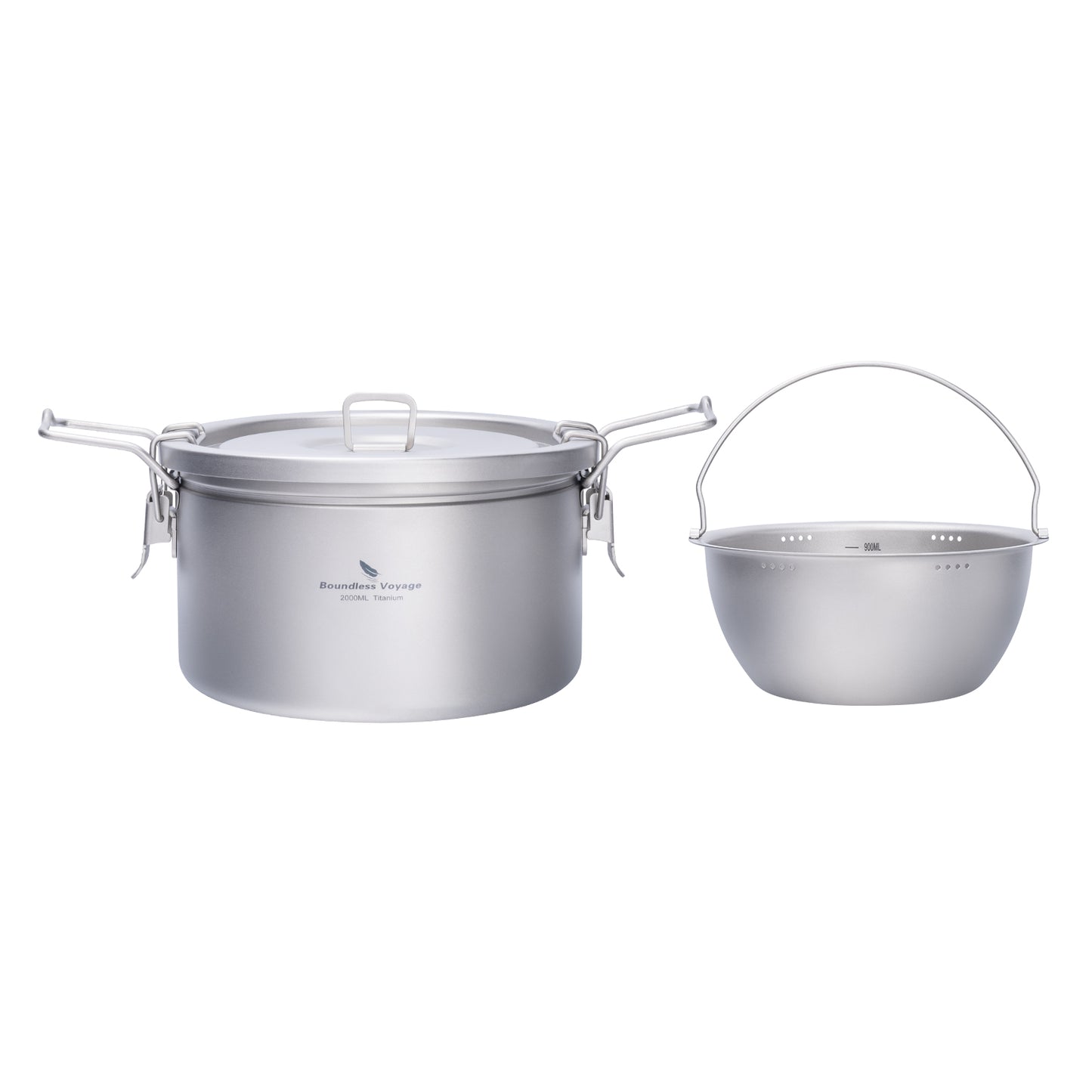 Boundless Voyage Titanium Outdoor Cooking Pot – Ultralight Multi-Purpose Camping Cookware