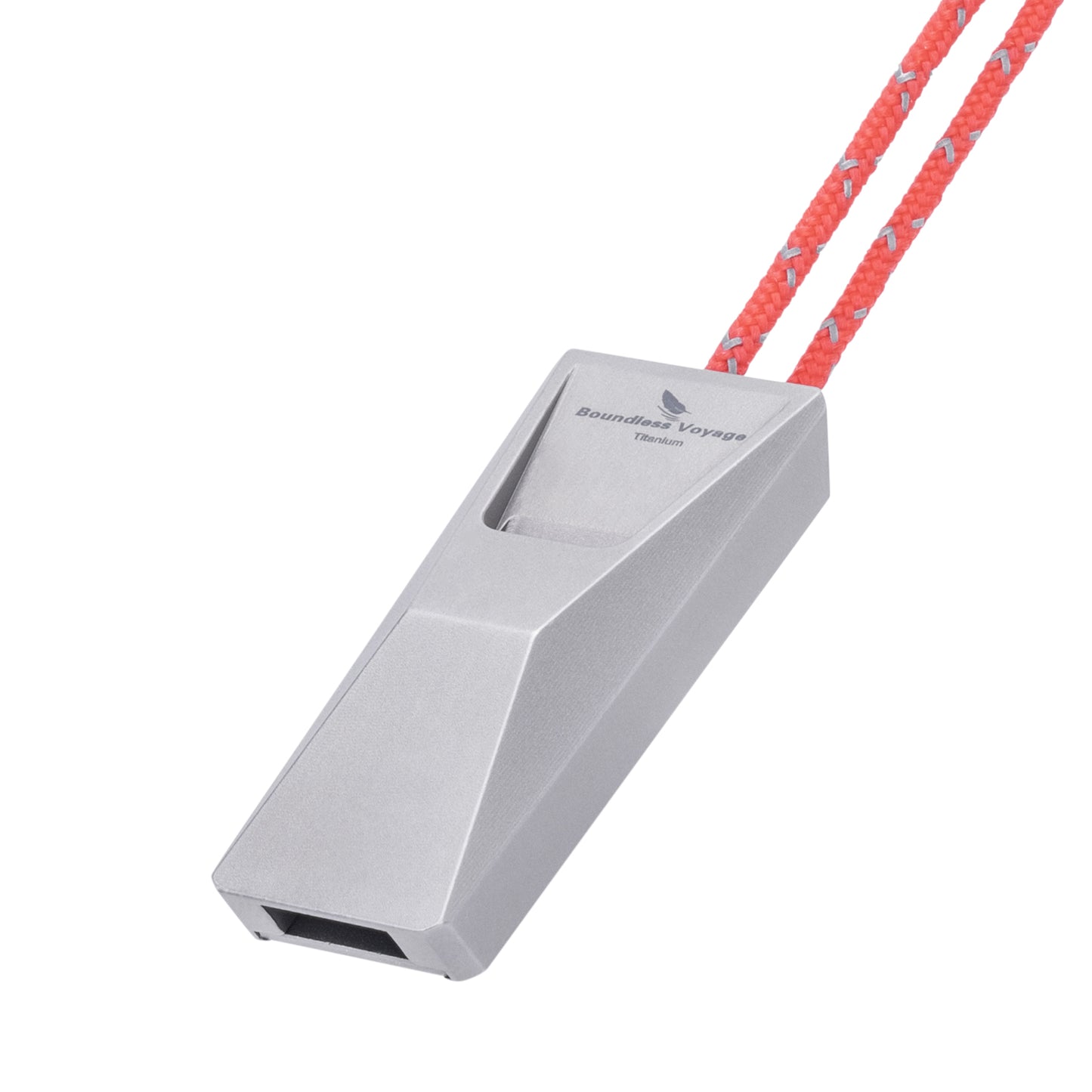 Boundless Voyage Titanium Whistle Emergency Survival Safety Whistles with Lanyard Loud for Outdoor Camping Hiking Coaches Training Sports Keychain Whistle