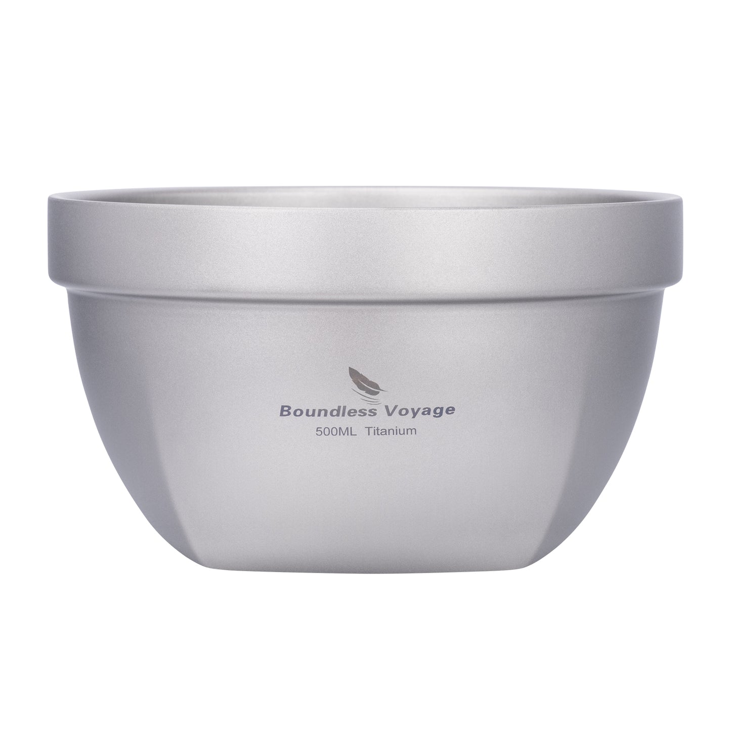 Boundless Voyage 500ml Double Walled Titanium Bowl Oatmeal Food Rice Soup Bowl Ultralight Portable Tableware Outdoor Camping Metal Bowl