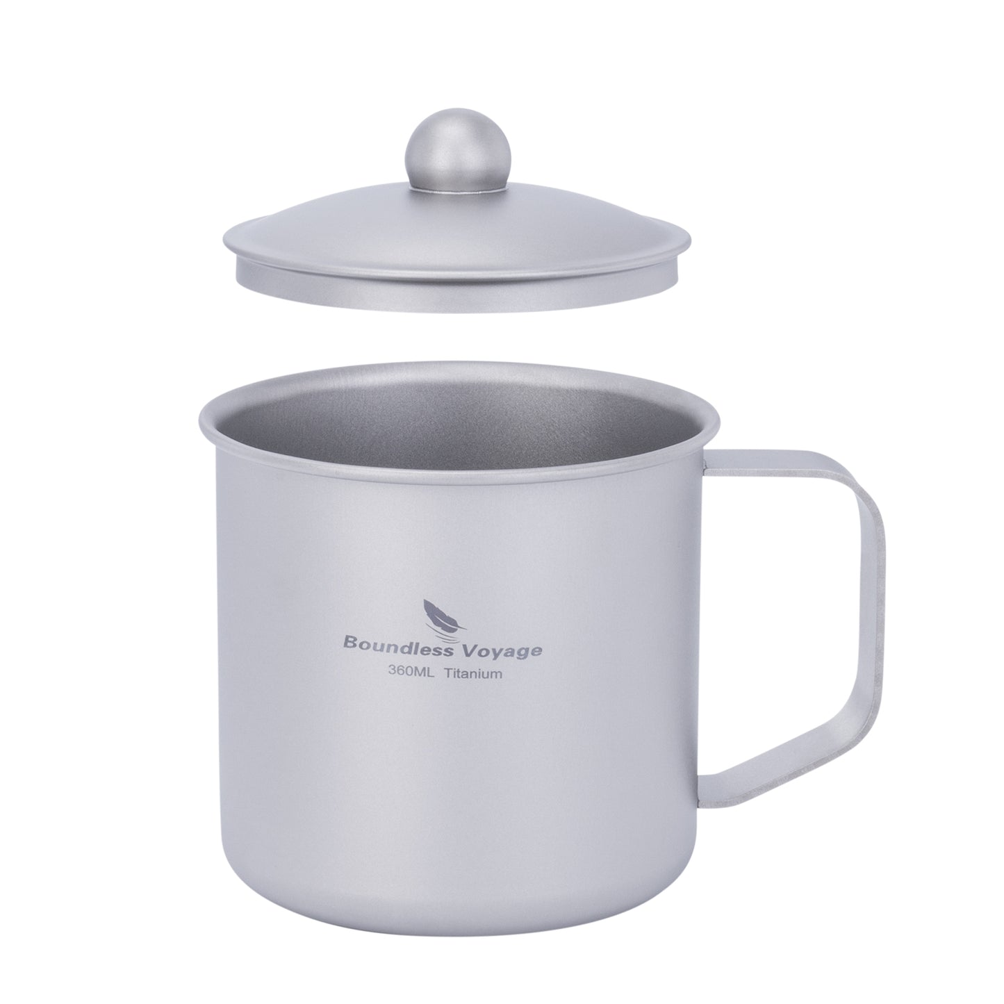 Boundless Voyage Titanium Camping Mug Cup with Lid Ultra-light Portable Hiking Backpacking