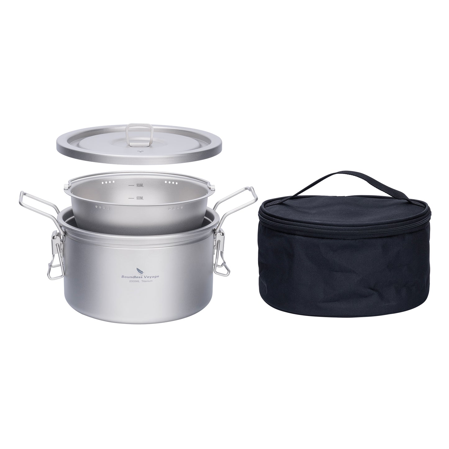 Boundless Voyage Titanium Outdoor Cooking Pot – Ultralight Multi-Purpose Camping Cookware