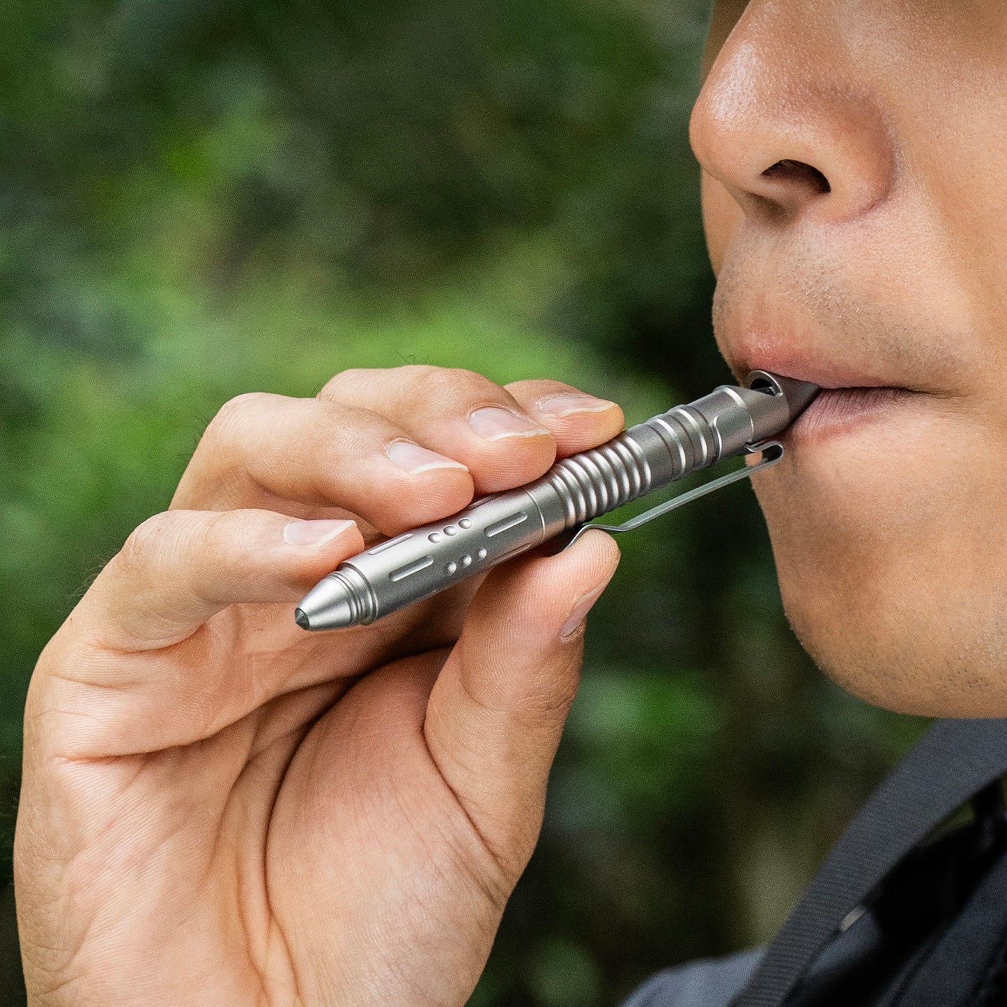 Boundless Voyage Titanium Multifunctional Pen 3-in-1 Outdoor Whistle + Car Window Breaker + Survival Self-Defense Tool