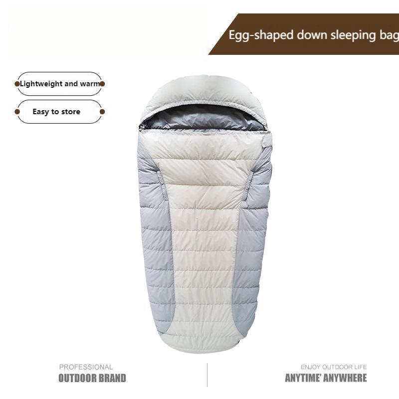 Ultralight Egg-shaped Down Sleeping Bag – White Duck Down, Splicable Ultralight Sleeping Bag for Camping, Hiking, Nap, Outdoor Use