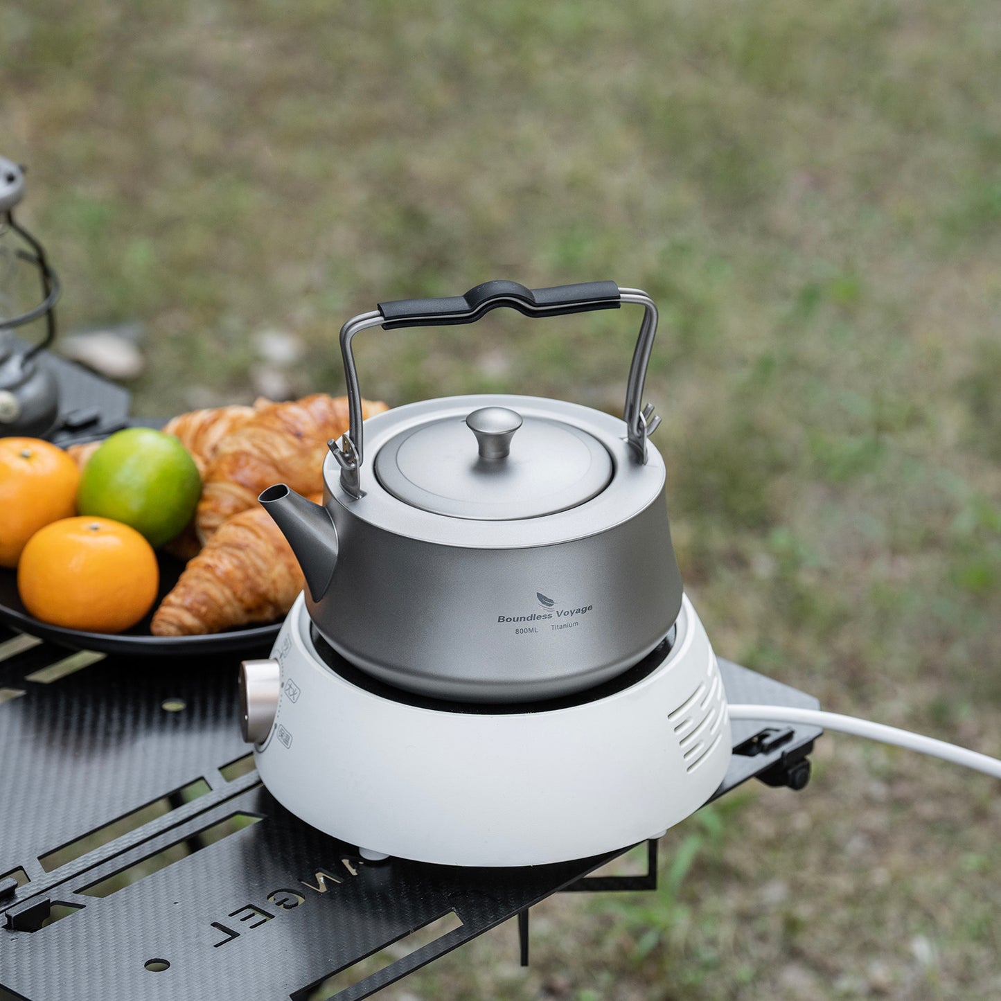 Boundless Voyage 800ML Titanium Kettle with Filter & Folding Handle Ultralight Teapot Outdoor Camping Water Jug for Loose Tea Ti3093D
