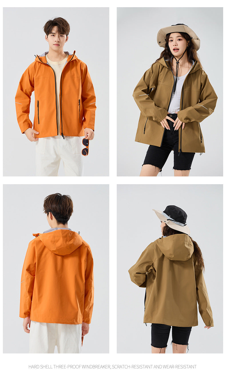 Unisex Lightweight Hard Shell Jacket – Windproof & Waterproof for Hiking, Trekking & Outdoor