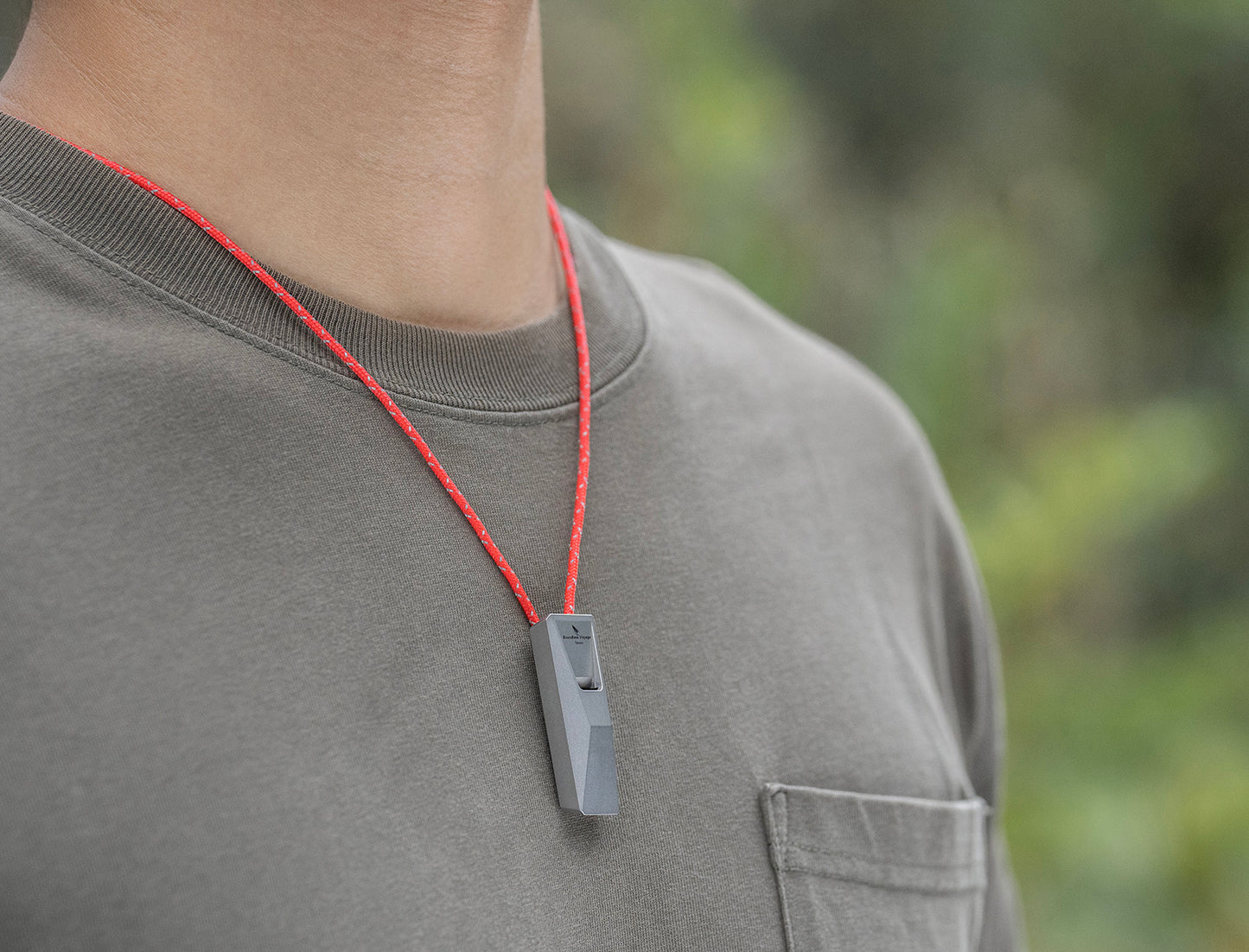 Boundless Voyage Titanium Whistle Emergency Survival Safety Whistles with Lanyard Loud for Outdoor Camping Hiking Coaches Training Sports Keychain Whistle