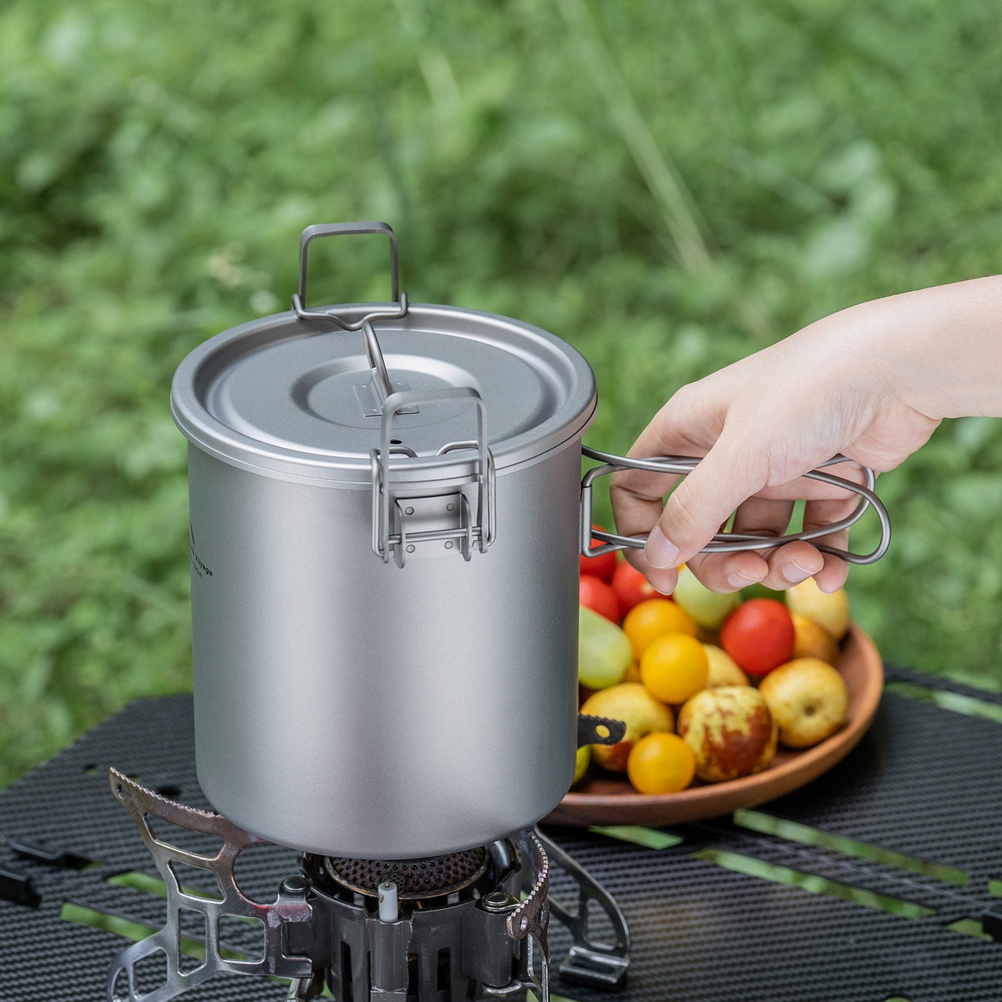 Boundless Voyage Pure Titanium Camping Pot – Ultralight Cookware for Outdoor, Hiking & Travel