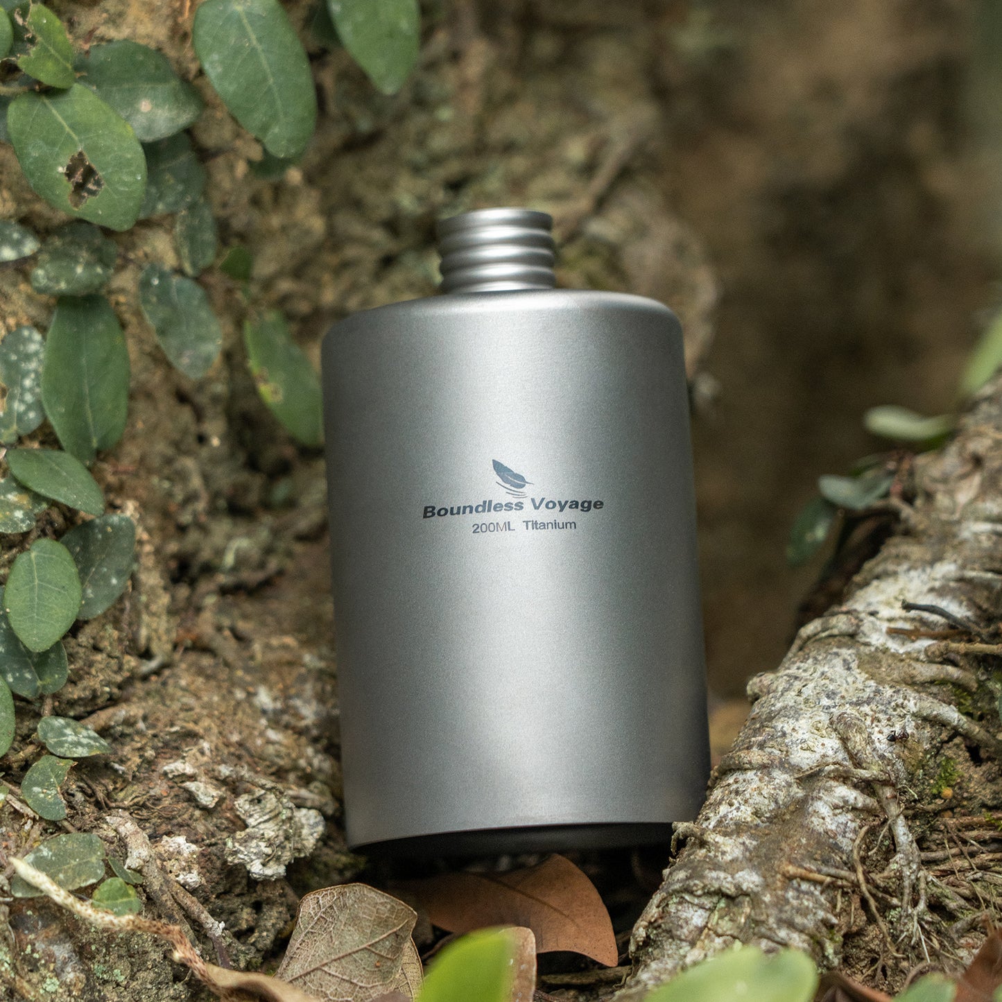 Boundless Voyage 200ml Titanium Pocket Flagon – Portable Camping Flask, Lightweight Hip Flask for Outdoor Adventures, Picnics, & Sports