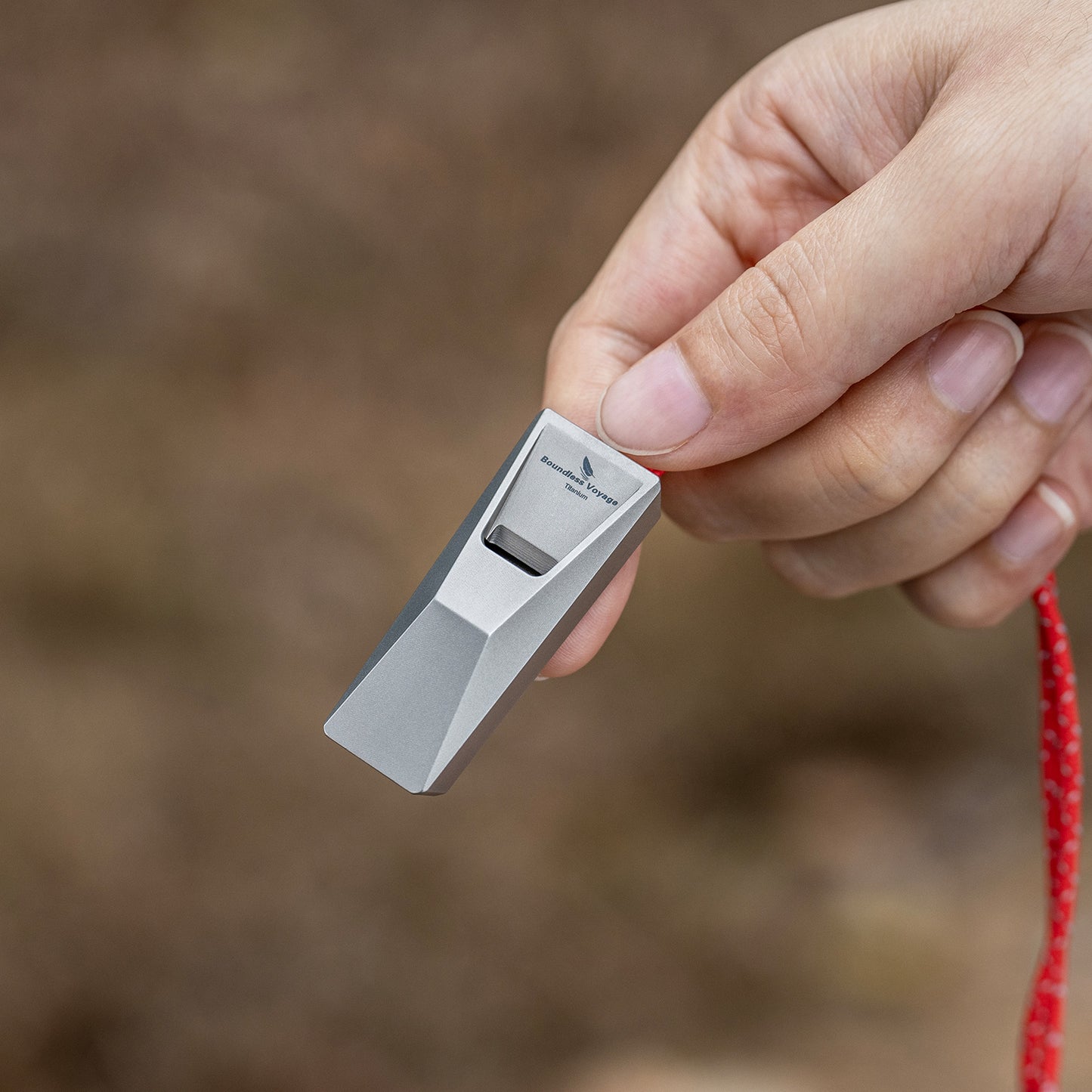 Boundless Voyage Titanium Whistle Emergency Survival Safety Whistles with Lanyard Loud for Outdoor Camping Hiking Coaches Training Sports Keychain Whistle