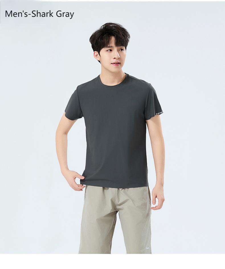 Summer Ice Silk Quick Dry T-Shirt Unisex Short Sleeve Lightweight Breathable Sports Top for Running & Fitness