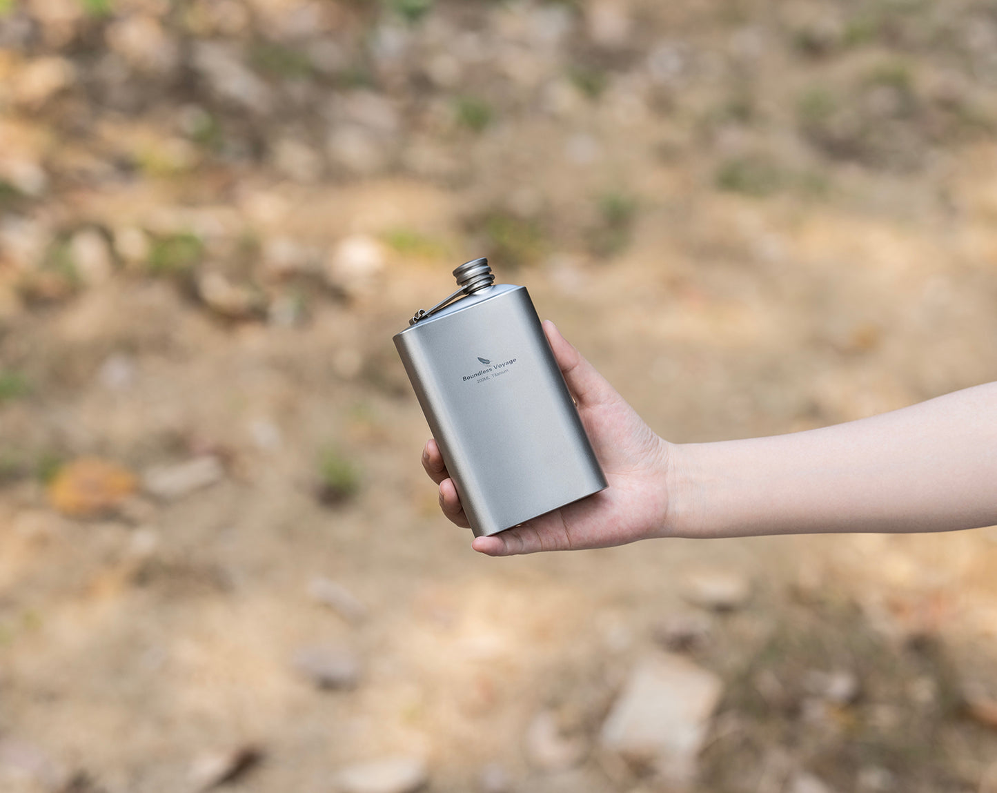 Boundless Voyage Titanium Flask 200ml- Ultralight & Durable Camping Essential - Flavor-Resistant Flask Bottle for Whiskey Vodka Wine Outdoor Travel Equipment
