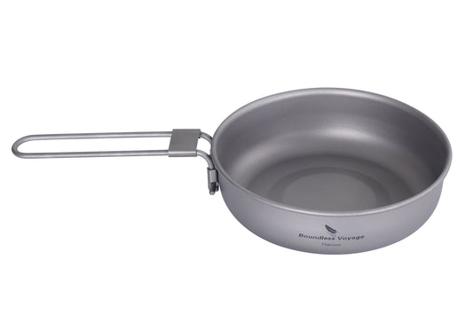 5 inch Titanium Camping Frying Pan – Ultralight Backpacking Cookware for Outdoor Cooking