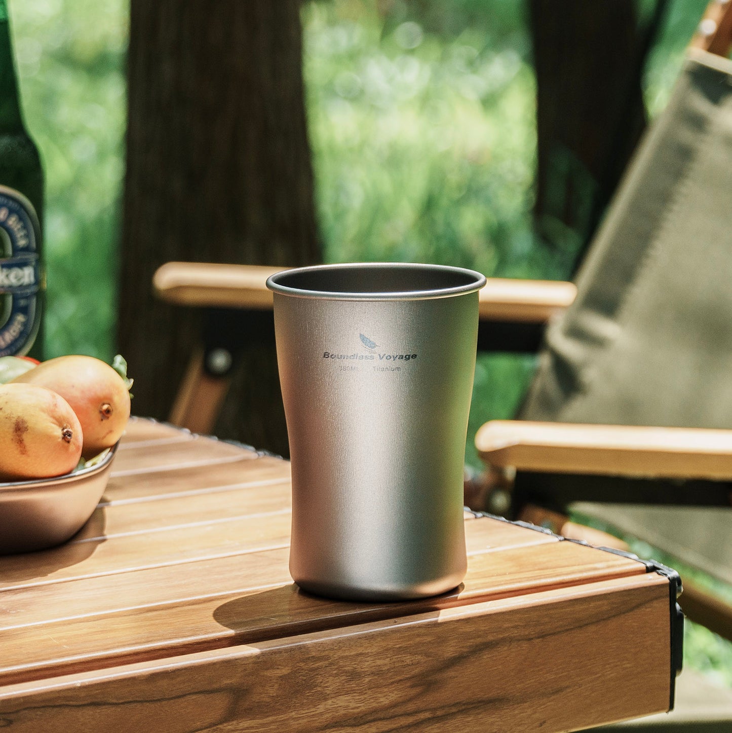 Boundless Voyage Titanium Beer Mugs Ultralight Coffee Tea Juicy Cups for Outdoor Camping Picnic 240ml 380ml 600ml