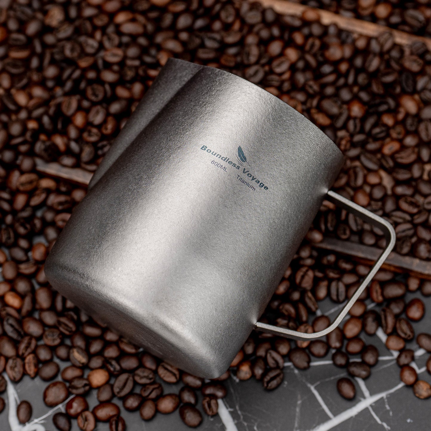 Boundless Voyage Titanium Espresso Steaming Pitcher Titanium Milk Frother Cup Barista Latte Art Round Spout Milk Jug Coffee Cup