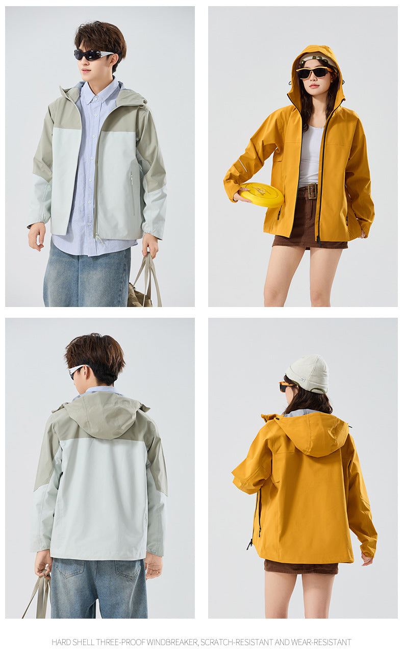 Unisex Lightweight Hard Shell Jacket – Windproof & Waterproof for Hiking, Trekking & Outdoor